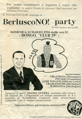 berluscono party locandina